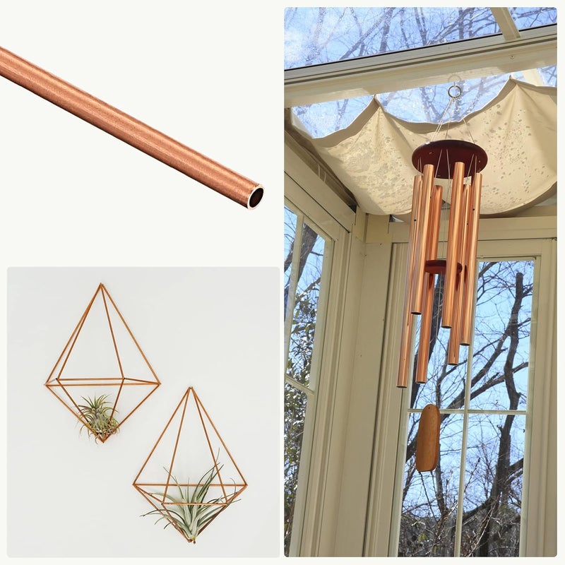 METALLIXITY Copper Tube (2mm OD x 0.2mm Wall T x 300mm L) 5Pcs, Straight Tubing - for Home Furnishing, Machinery, DIY Handicraft - Image 3